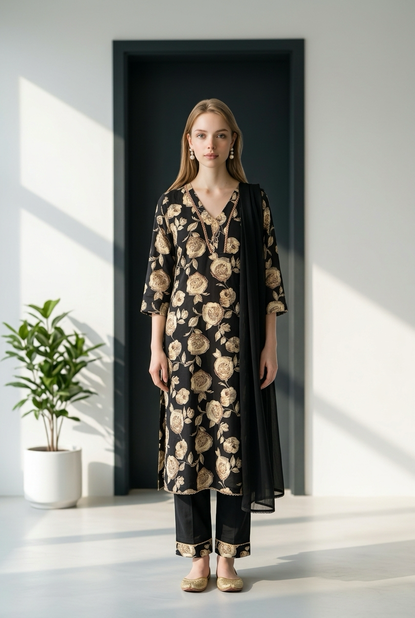 Aura set flower print