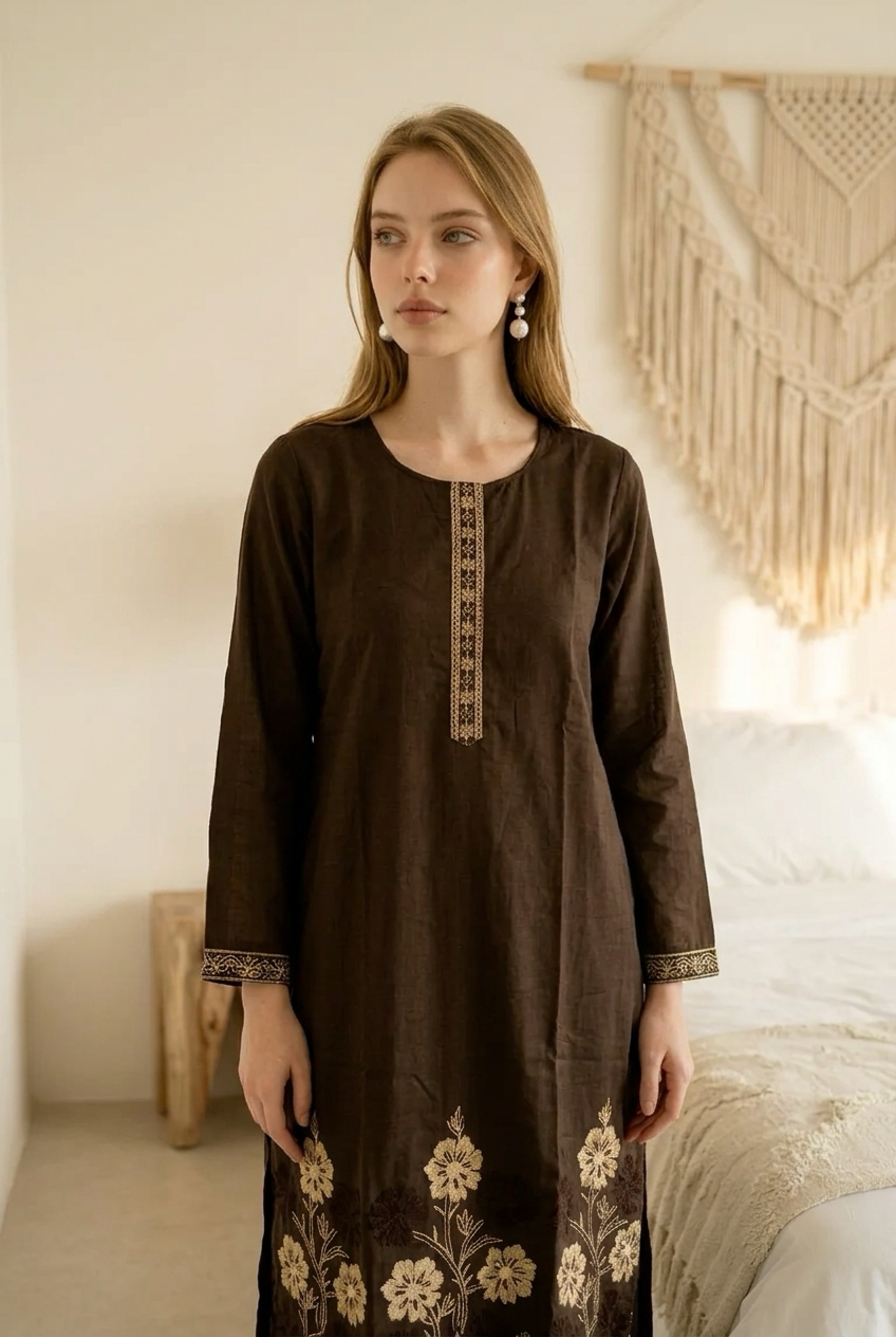 Aura kurti set with dupatta