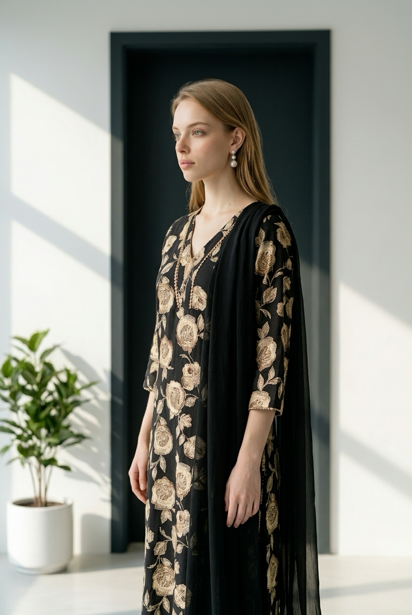 Aura set flower print